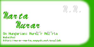 marta murar business card